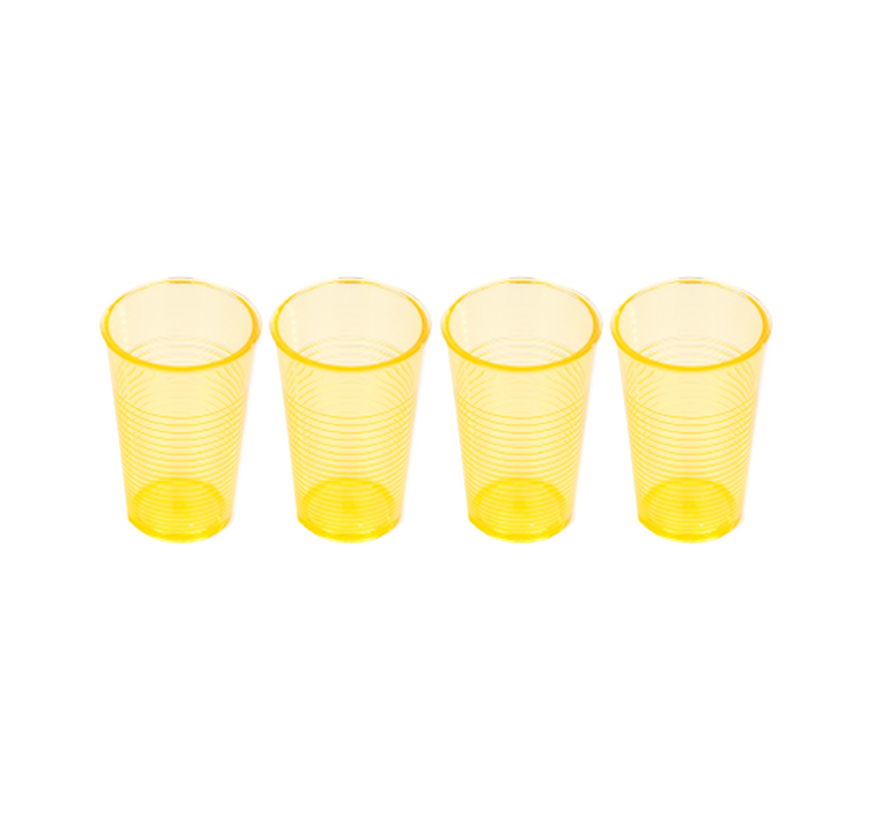 סט 4 כוסות אקריל - צהוב image number 0